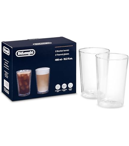 Amazon | De'Longhi 二重壁サーマルグラス、2個セット、400ml